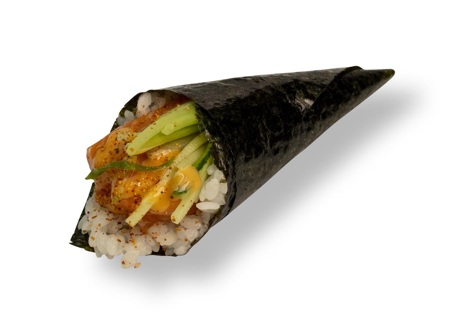 Prawn katsu temaki