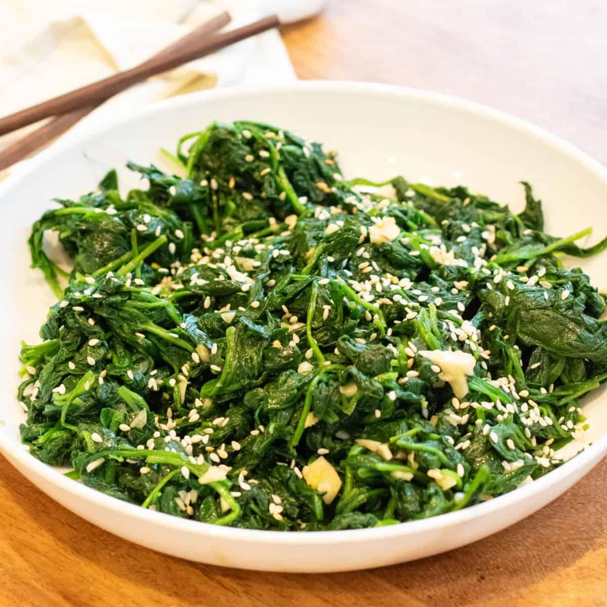 Korean Cold Spinach Salad