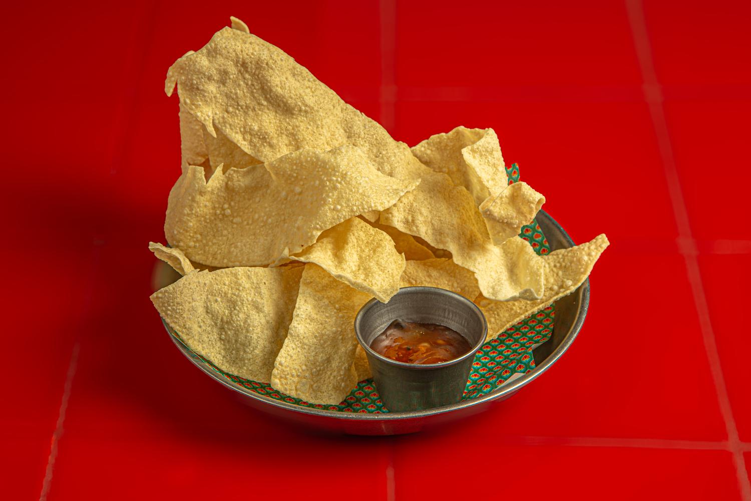 Pappadums with Mango Chutney