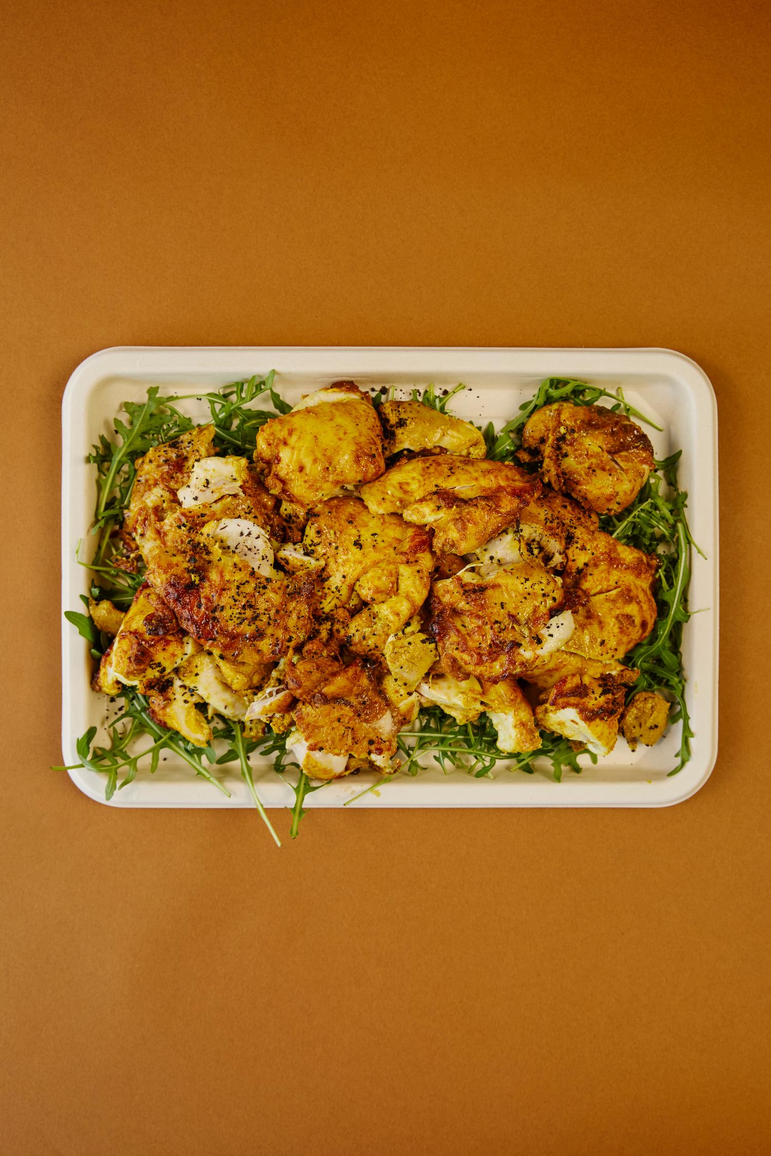 Buttermilk chicken, turmeric & coriander platter
