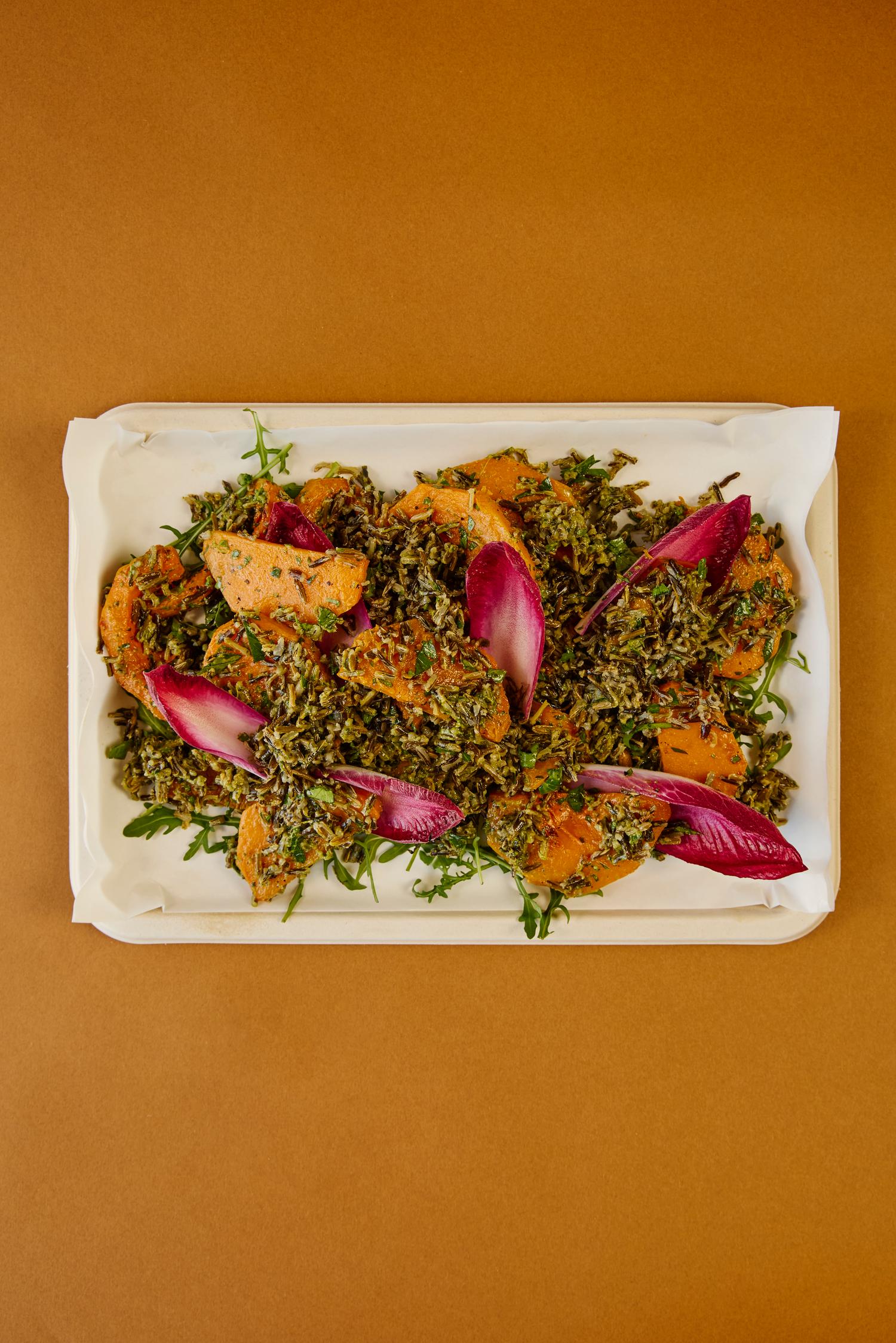 Butternut, zough dressed wild rice & herbs platter