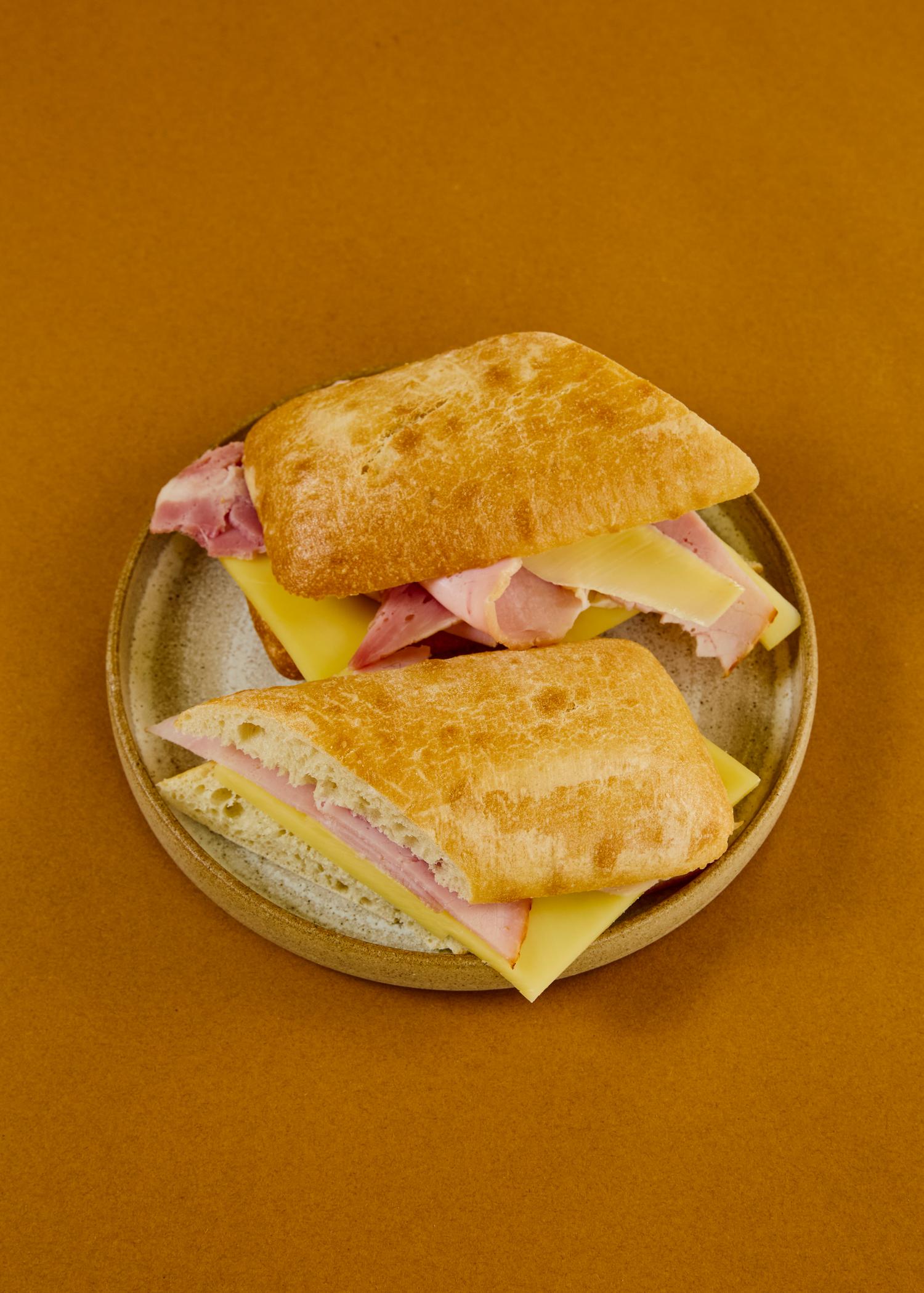 Comté & honey roast ham, on ciabatta