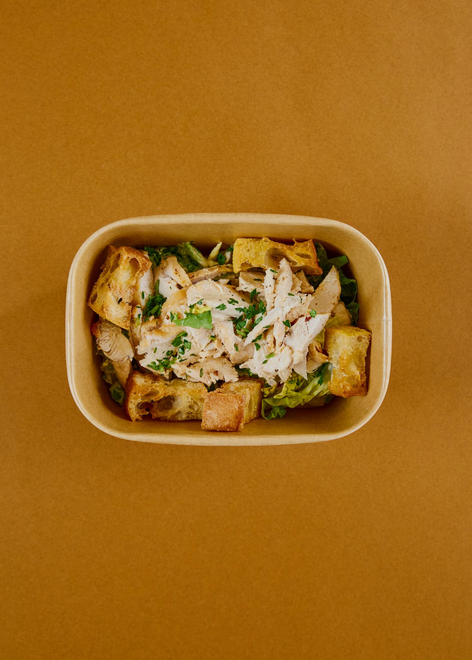 Chicken Caesar, baby gem & croutons