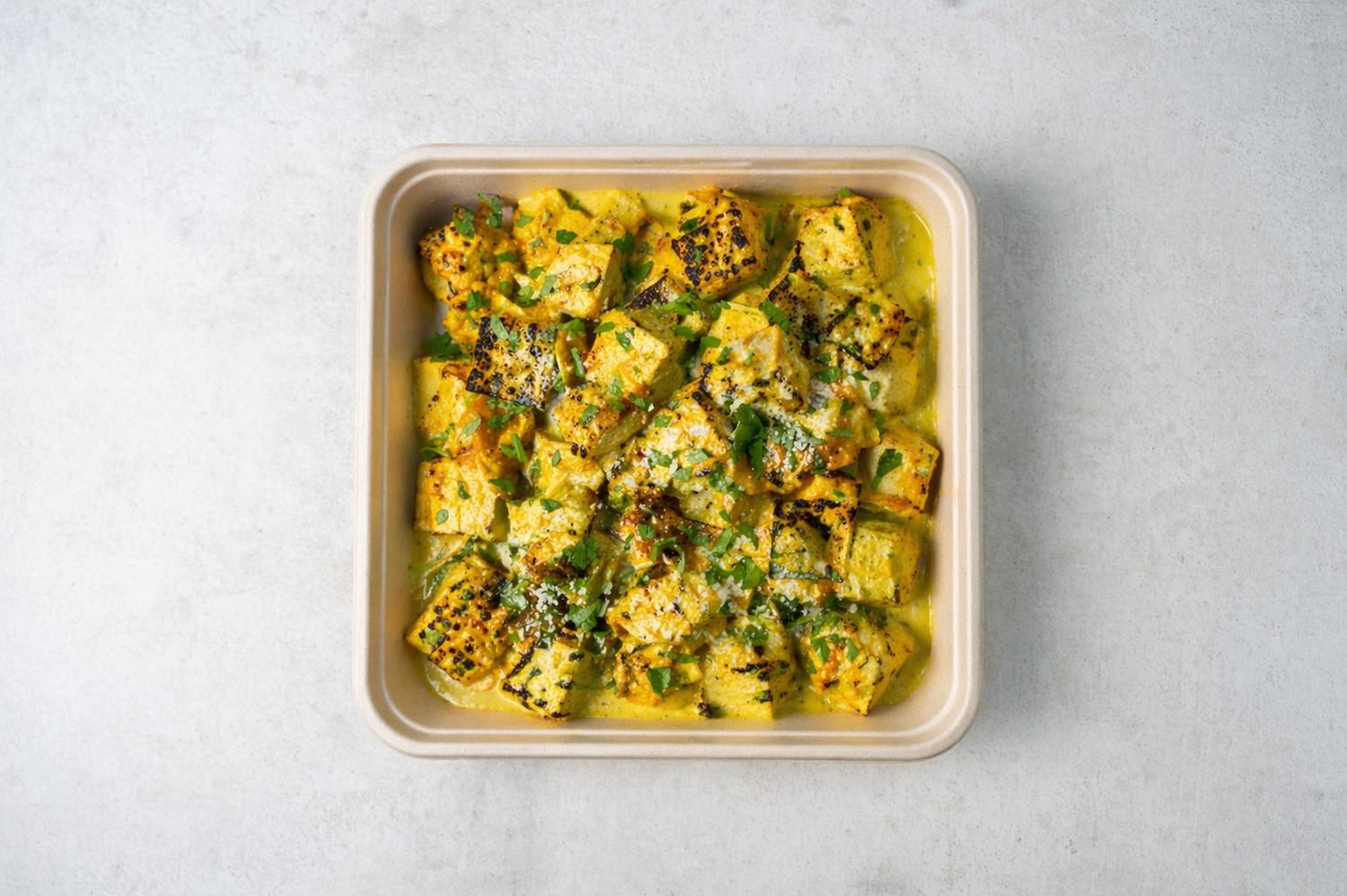 Charred Corn Salsa & Laksa Tofu