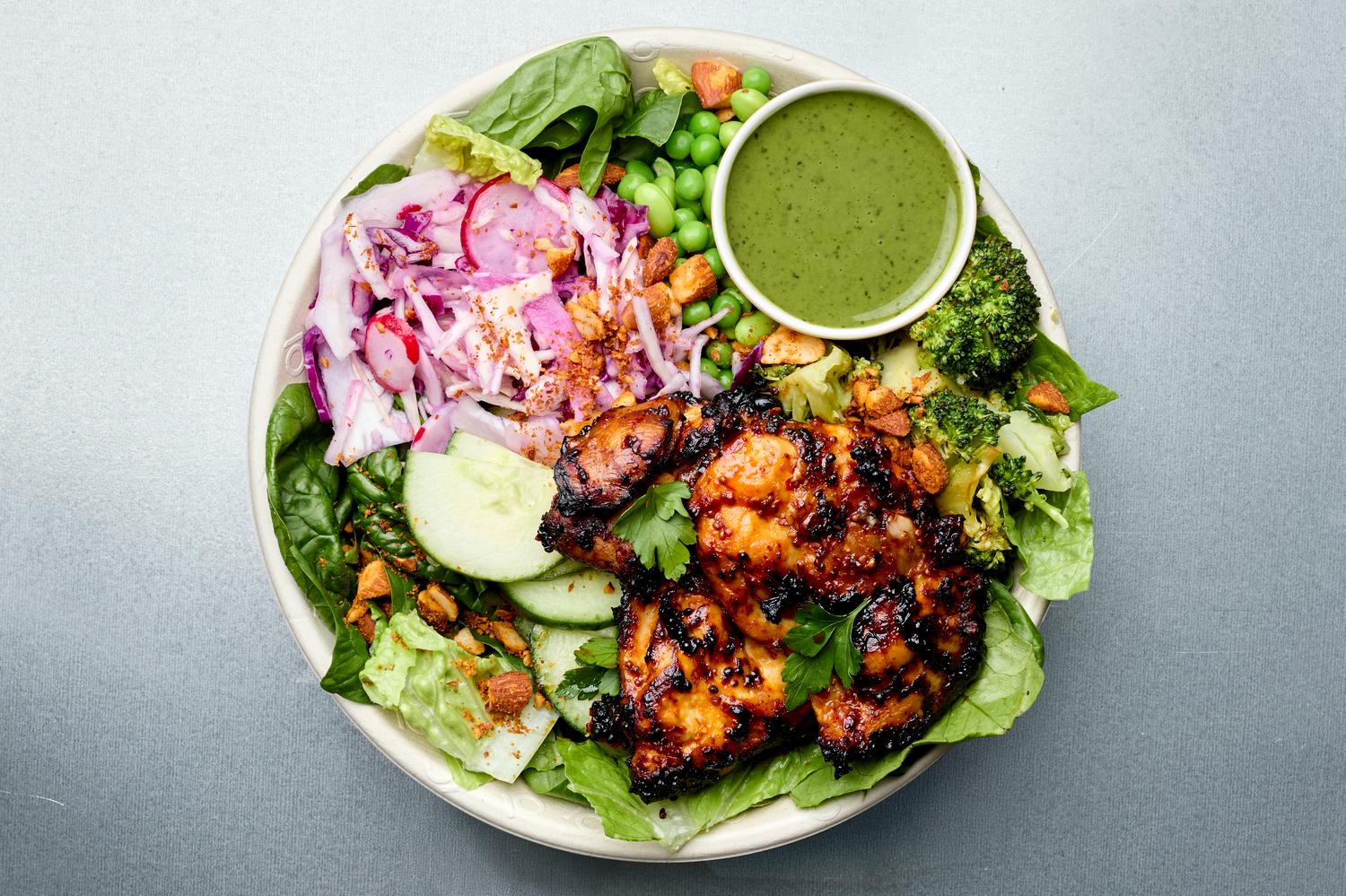 Green Goddess + Harissa Honey Thighs