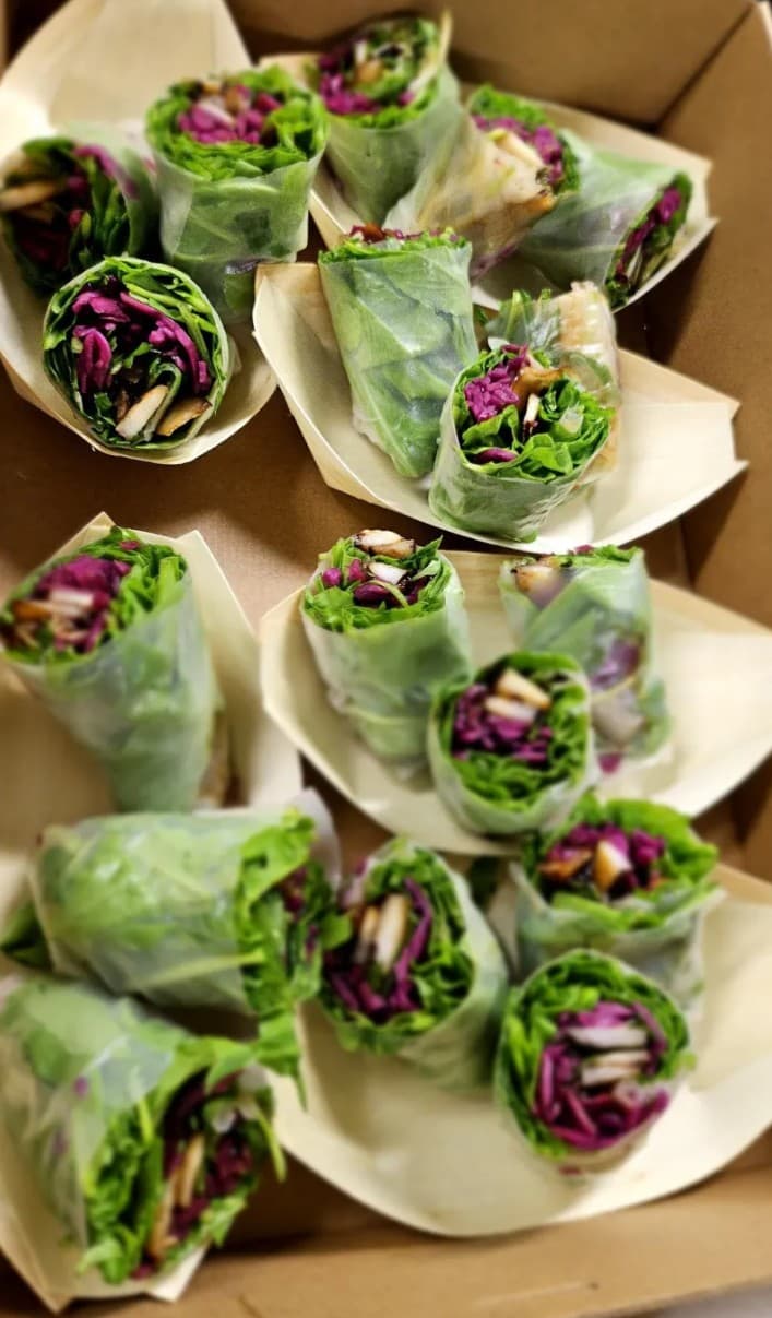 Sweet Soy Coconut & Vege Rice Wraps