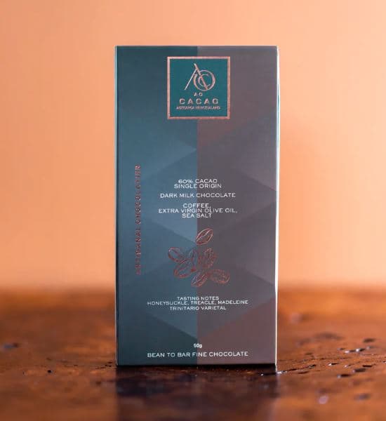 60% Coffee, EVOO, Sea Salt Dark Milk Chocolate