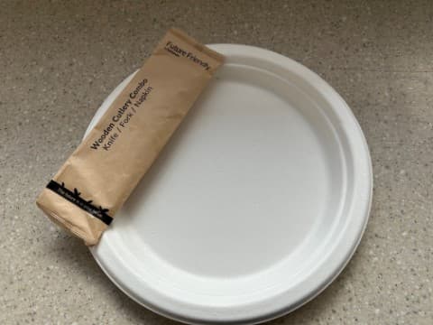 Dinner Plate, Side Plate & Cutlery with Napkins