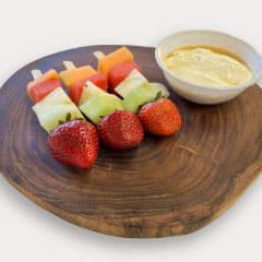 Trio of Fruit Skewers with Honey Yoghurt