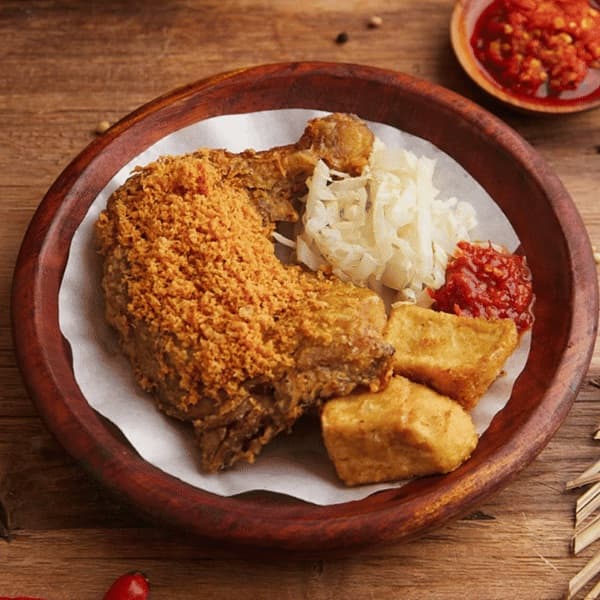 Ayam Penyet with Rice