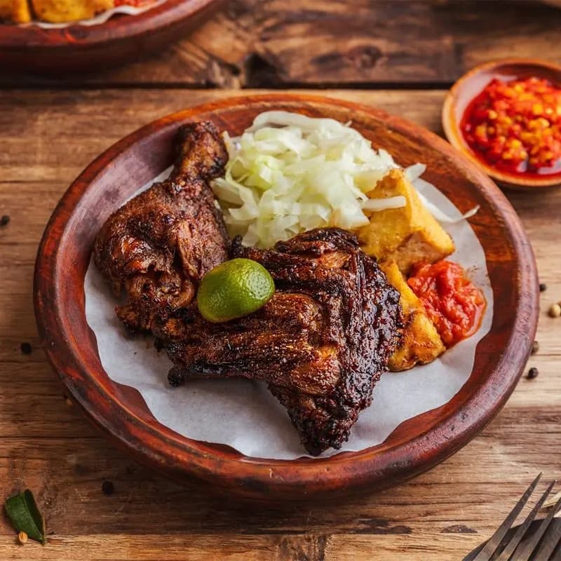 Ayam Bakar Padang with Rice