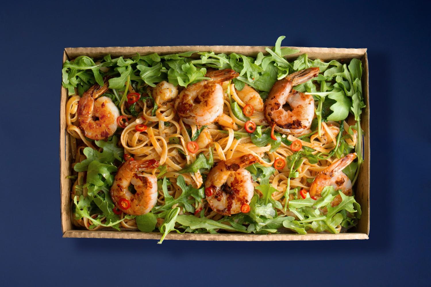 Chili Prawn Pasta Platter (Small)