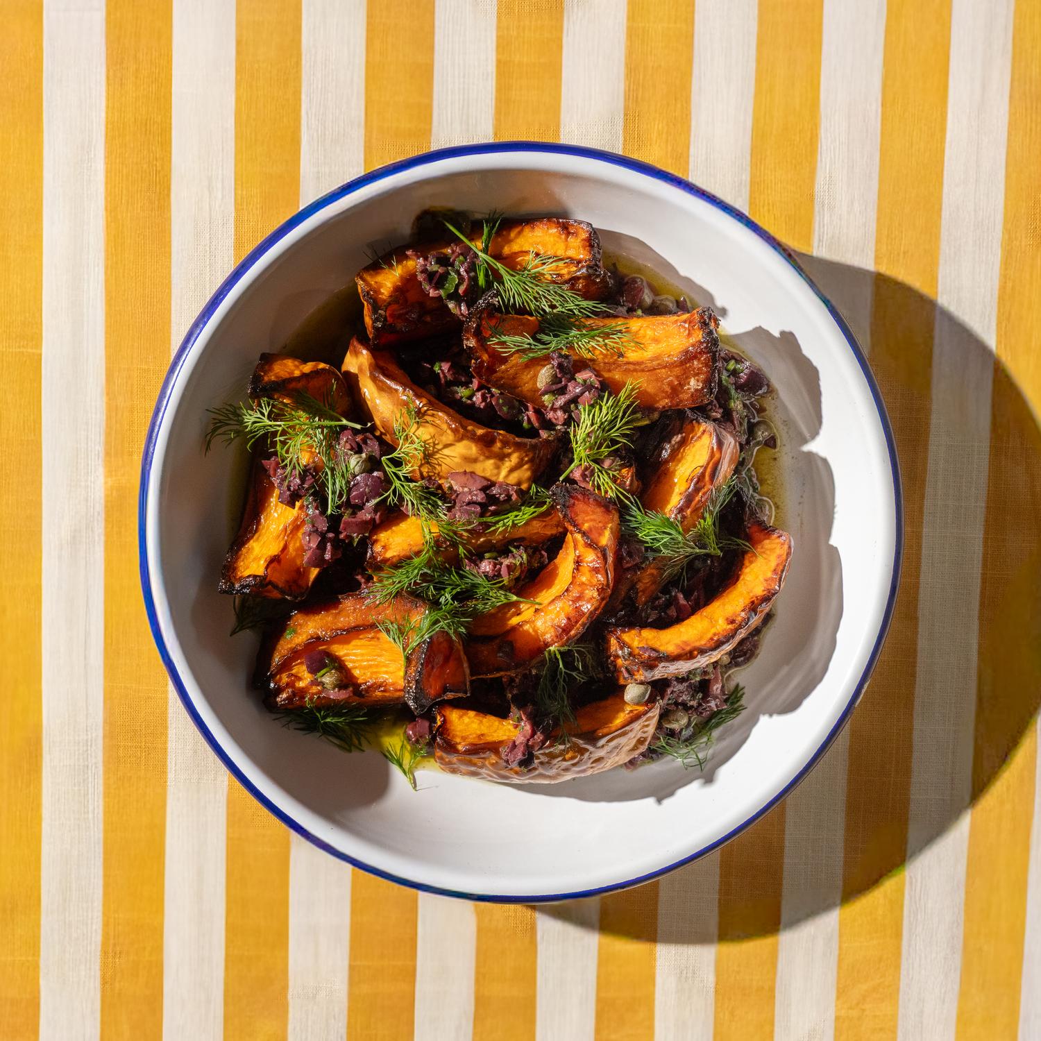 Roasted squash & tapenade
