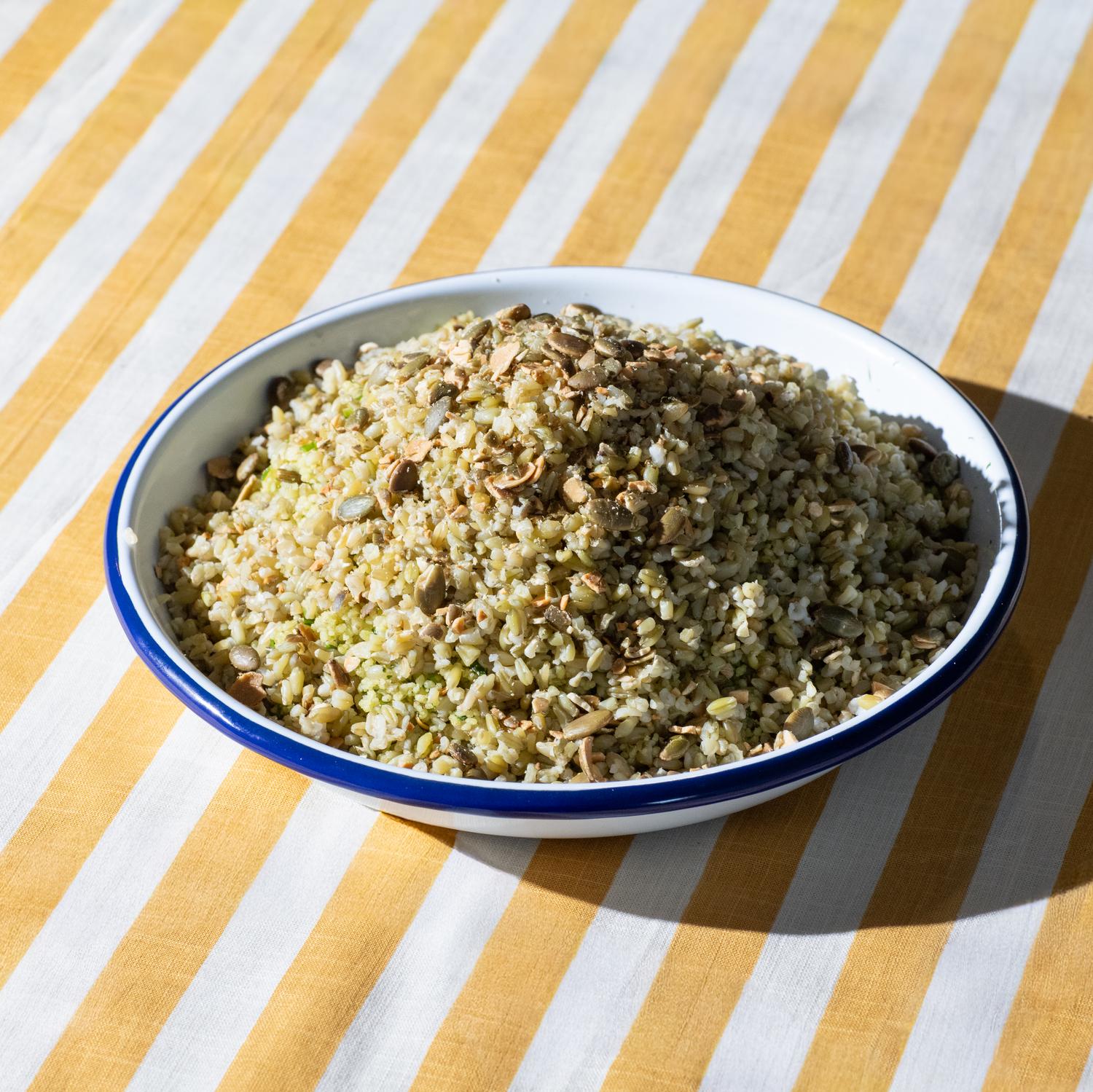 Freekeh, bulgar wheat & mixed seeds