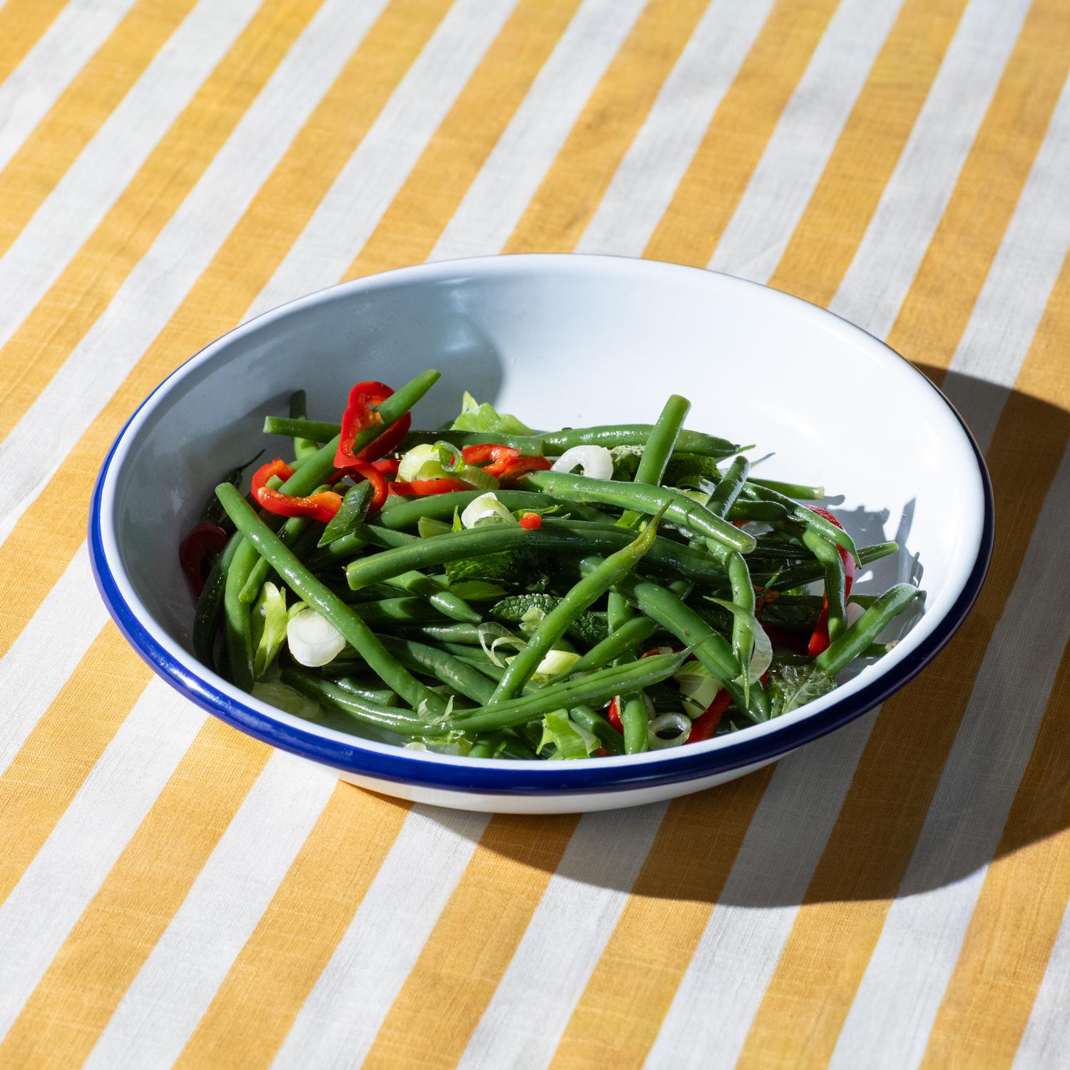 Steamed seasonal veg & pickled red peppers