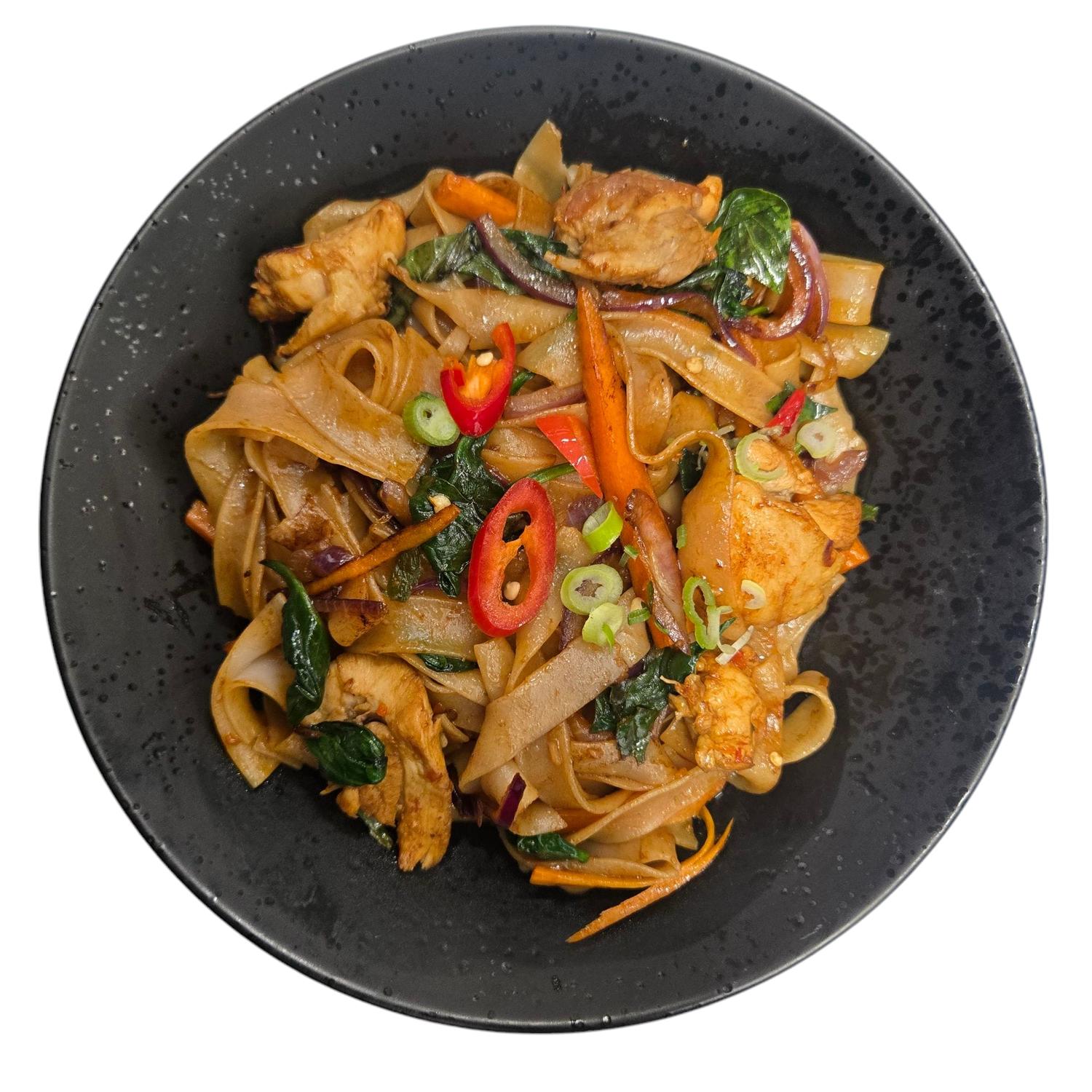 Drunken Noodles with Prawns