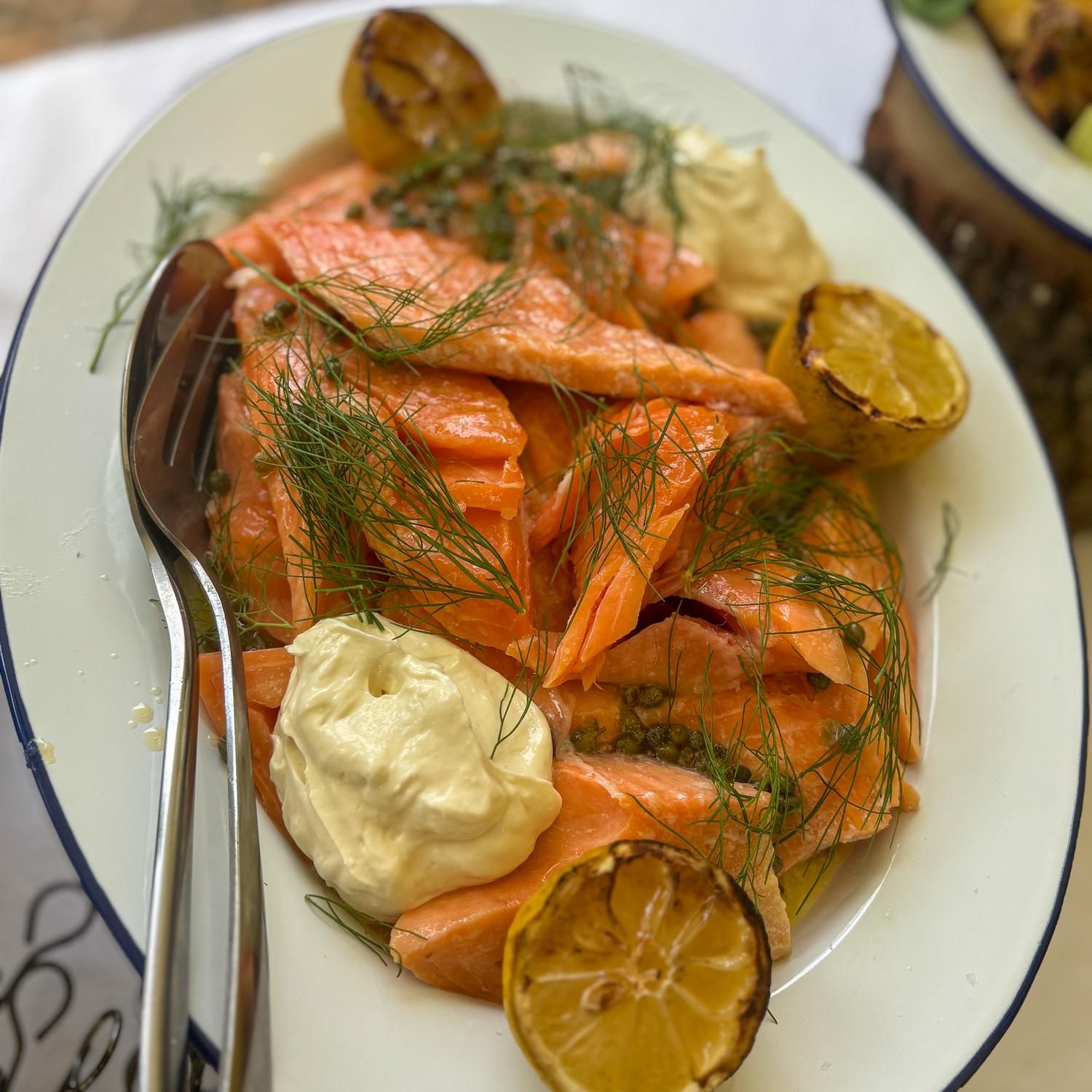 Chalk Stream Trout with aioli