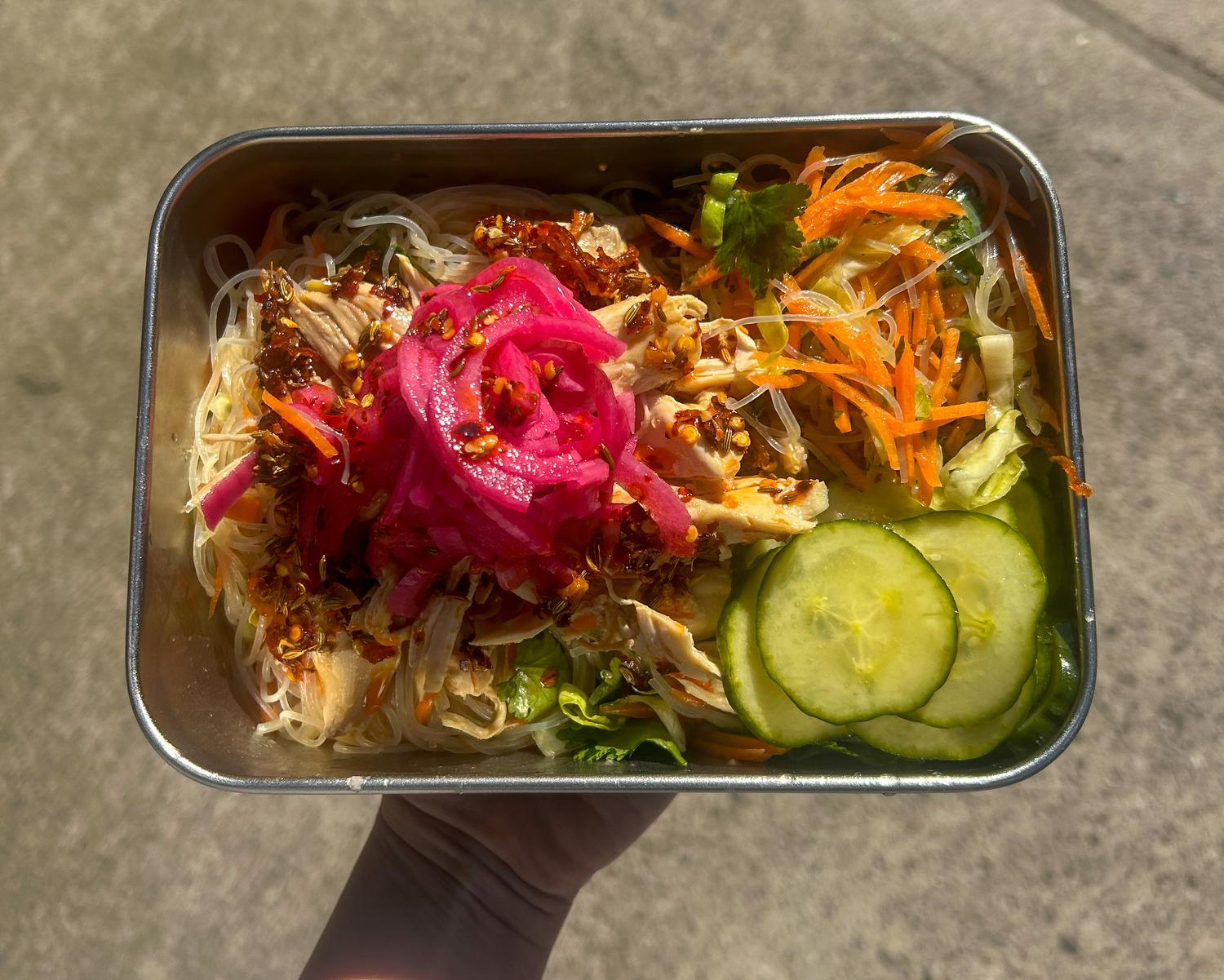 Poached Chicken and Rice Noodles