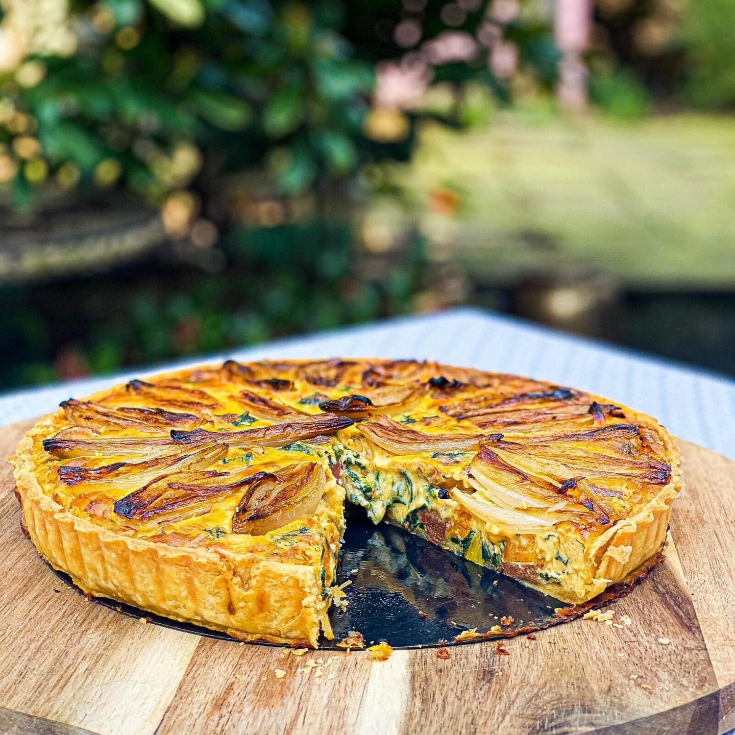 Crab and Leek quiche