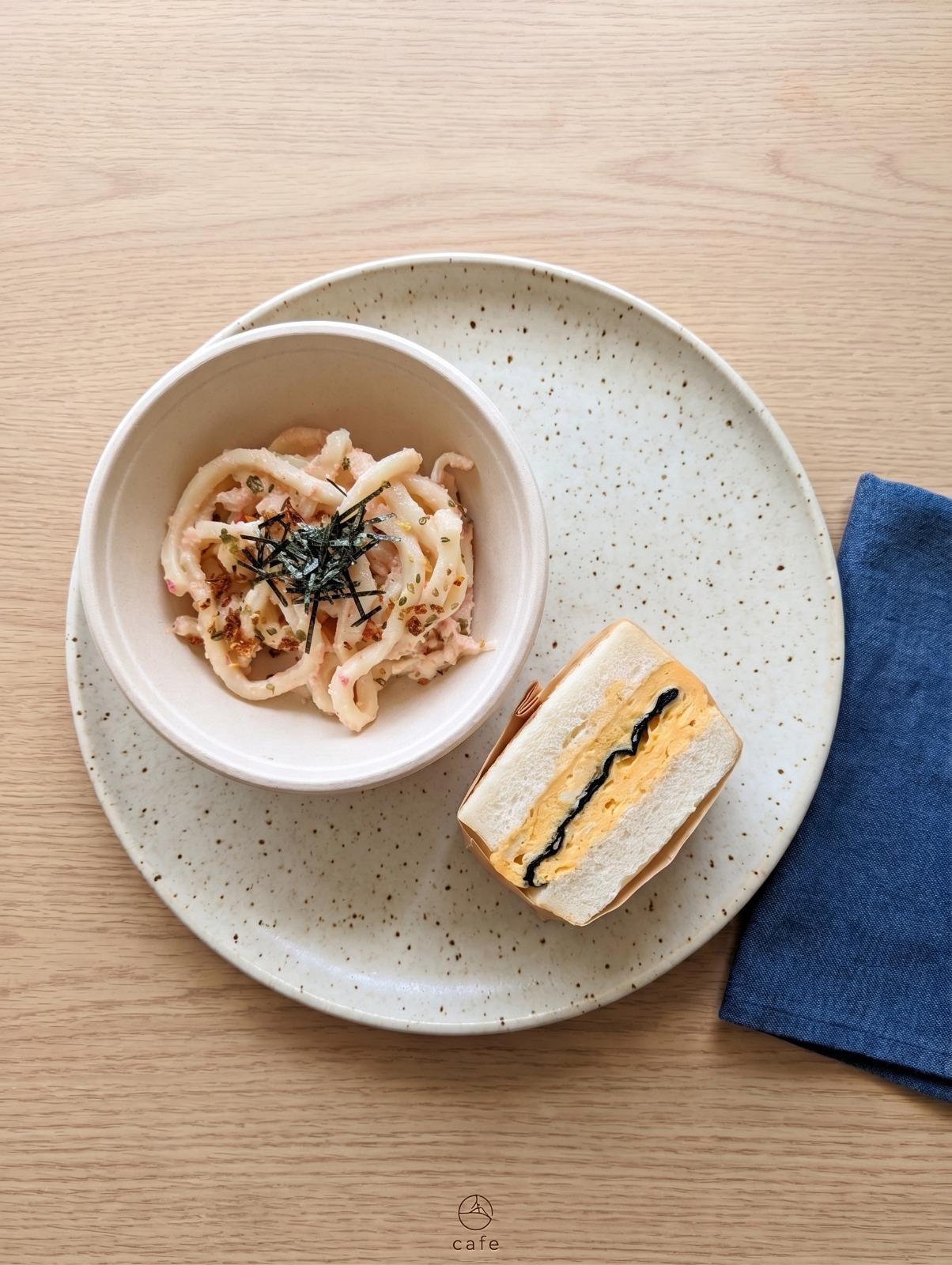 Combo: Mentaiko Cold Udon + Nori Tamagoyaki Sando