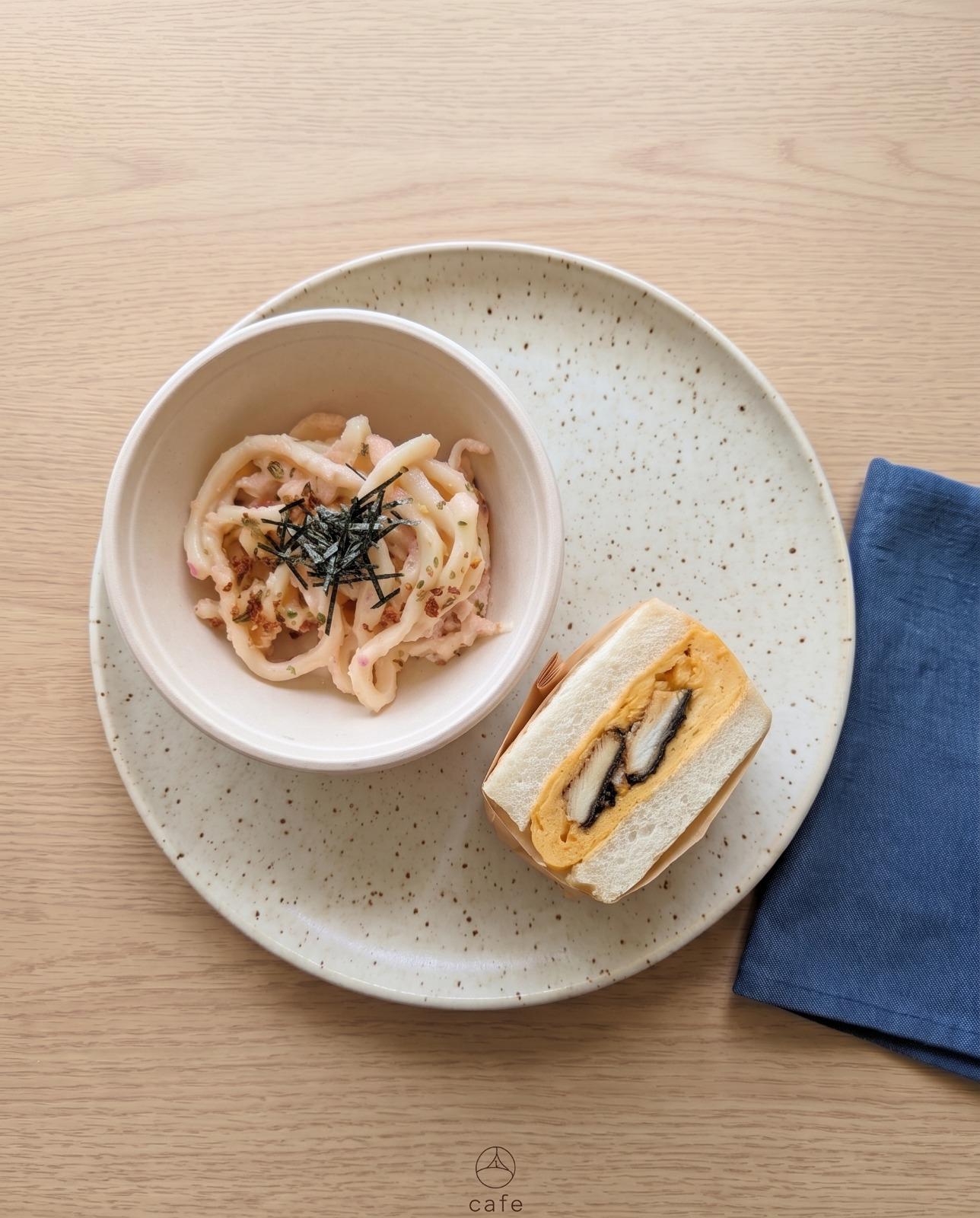 Combo: Mentaiko Cold Udon + Unagi Tamagoyaki Sando