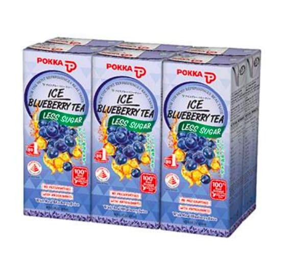 Pokka Blueberry Tea Tetra Pack (Less Sugar) 24 x 2