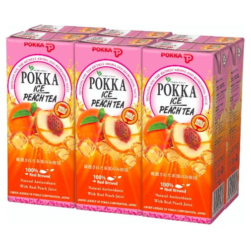 Pokka Peach Tea Tetra Pack 24 x 250ml