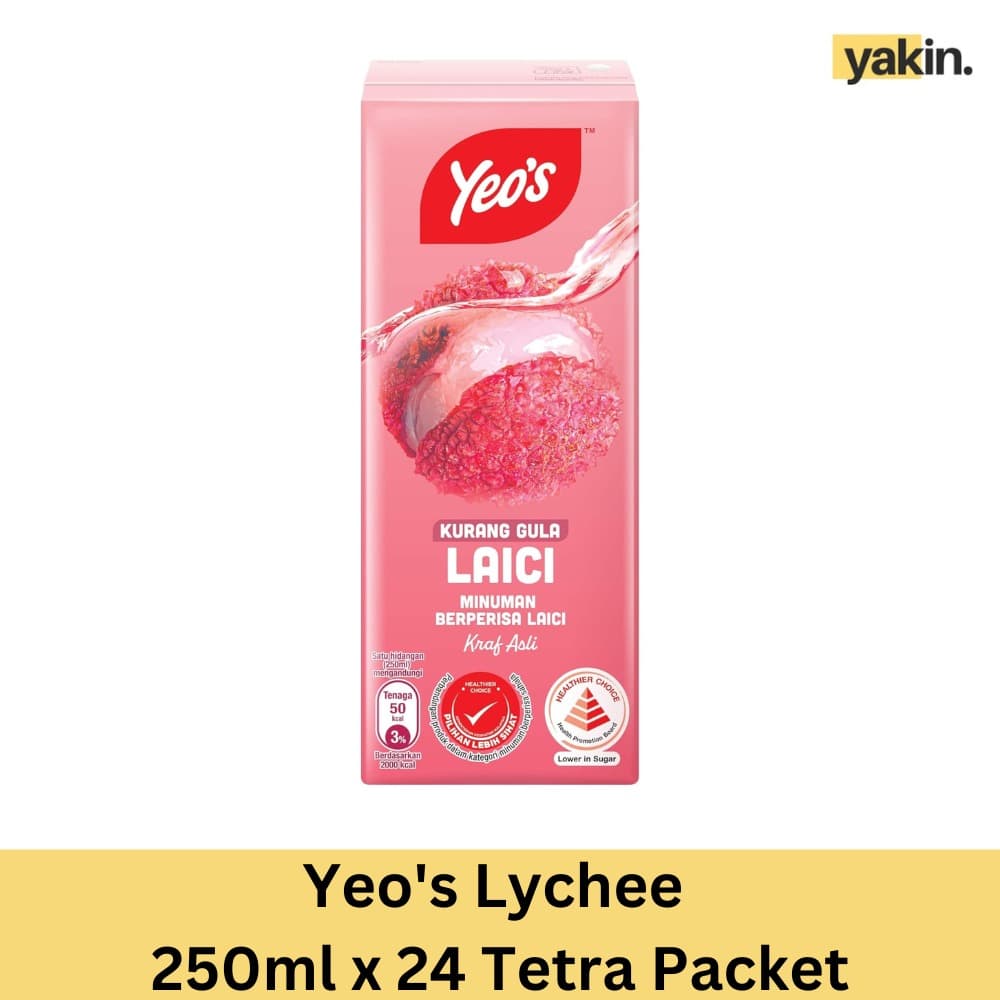 Yeo's Lychee Tetra Pack 24 x 250ML