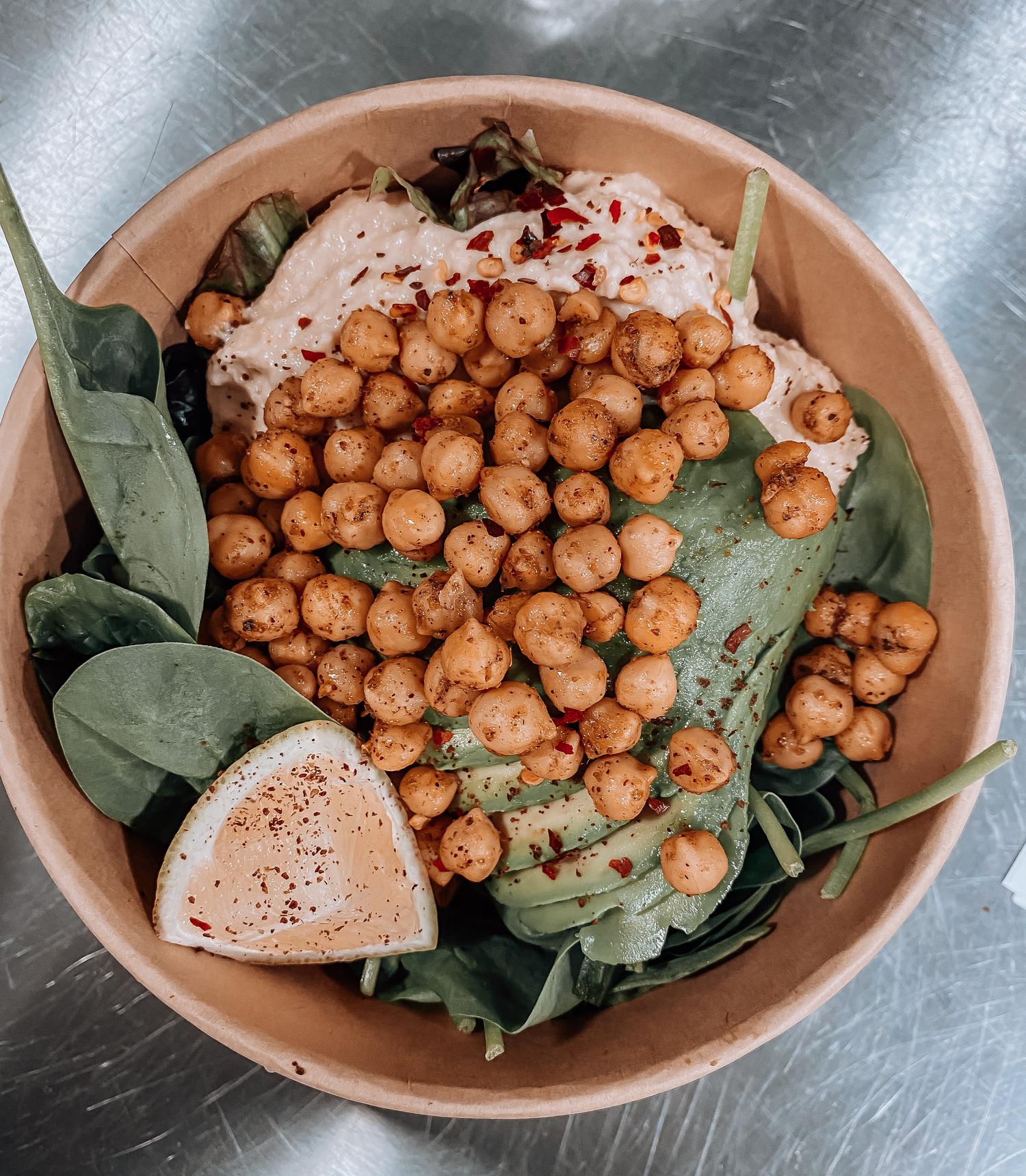 Hummus Chickpea Avo Bowl