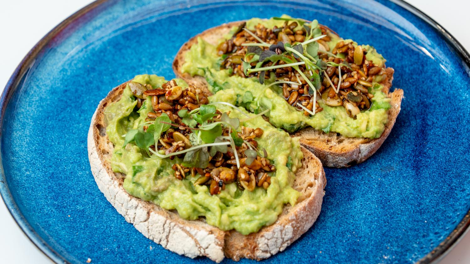 Avocado Smash with peanut rayu