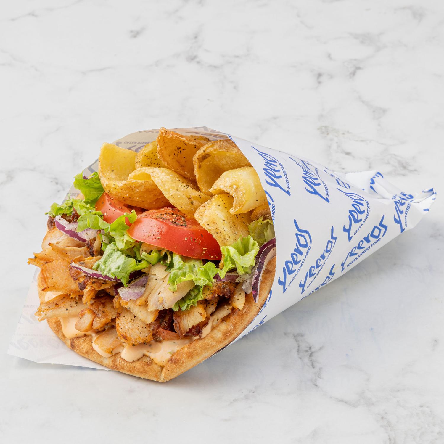 Chicken Gyros Pita Wrap