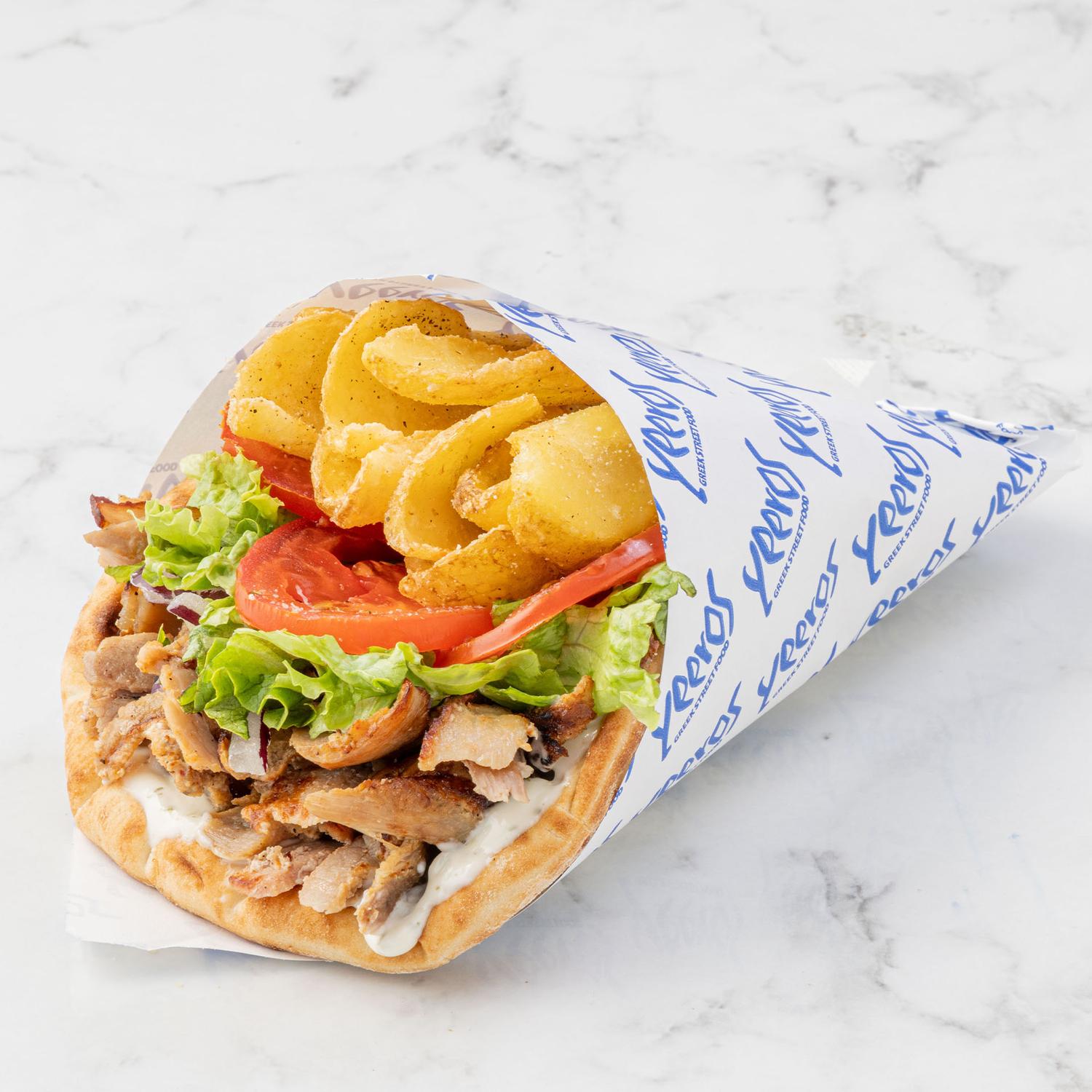 Pork Gyros Pita Wrap