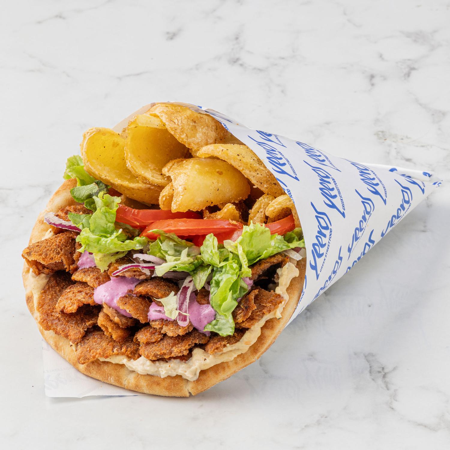 Plant Based Gyros Pita Wrap