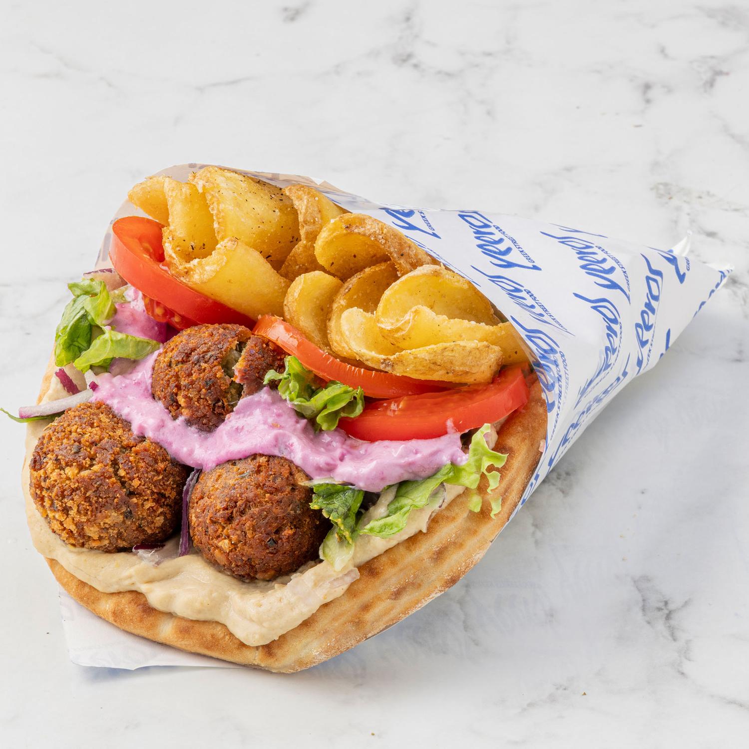Yeeros Falafel Pita Wrap