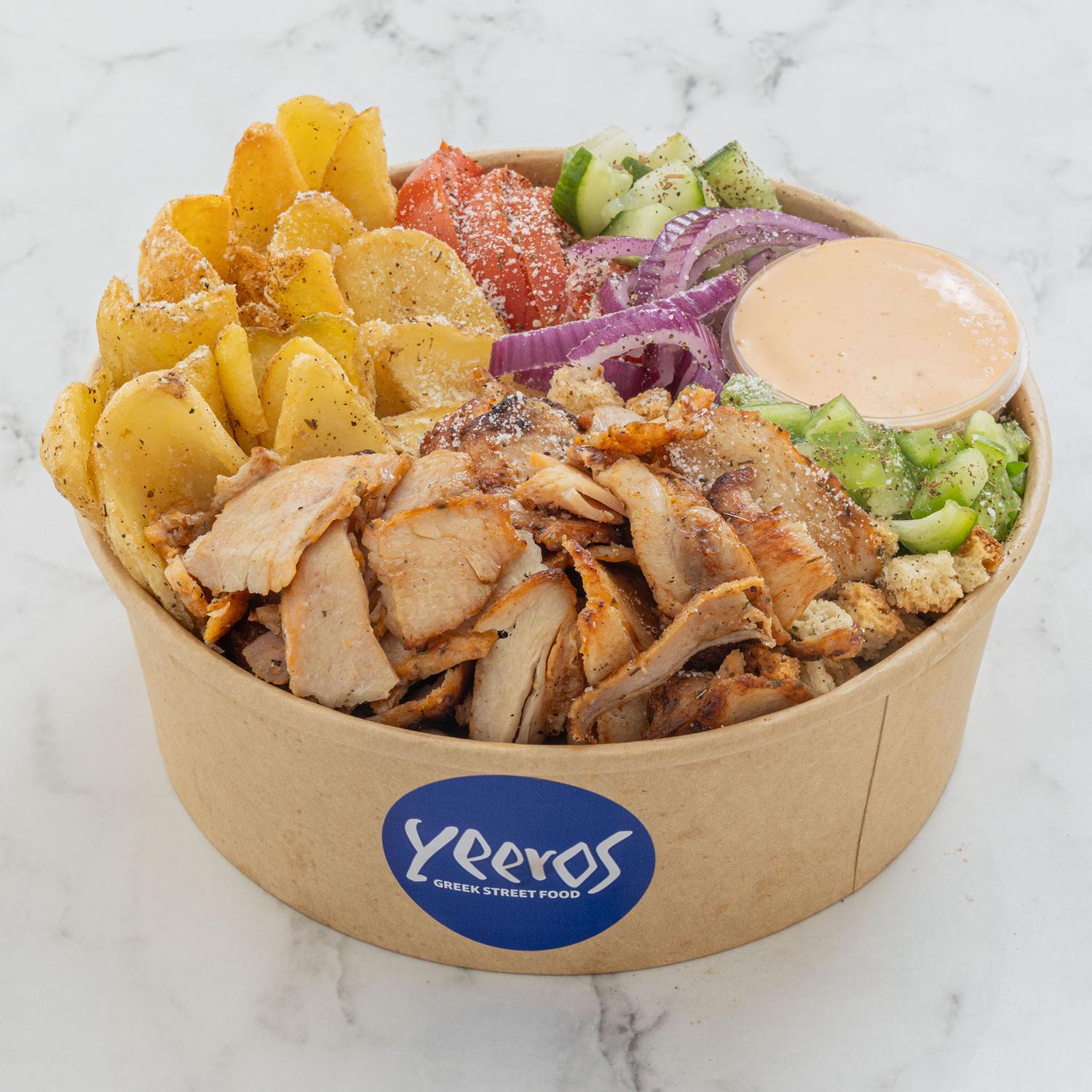 Chicken & Pork Gyros Warm Bowl