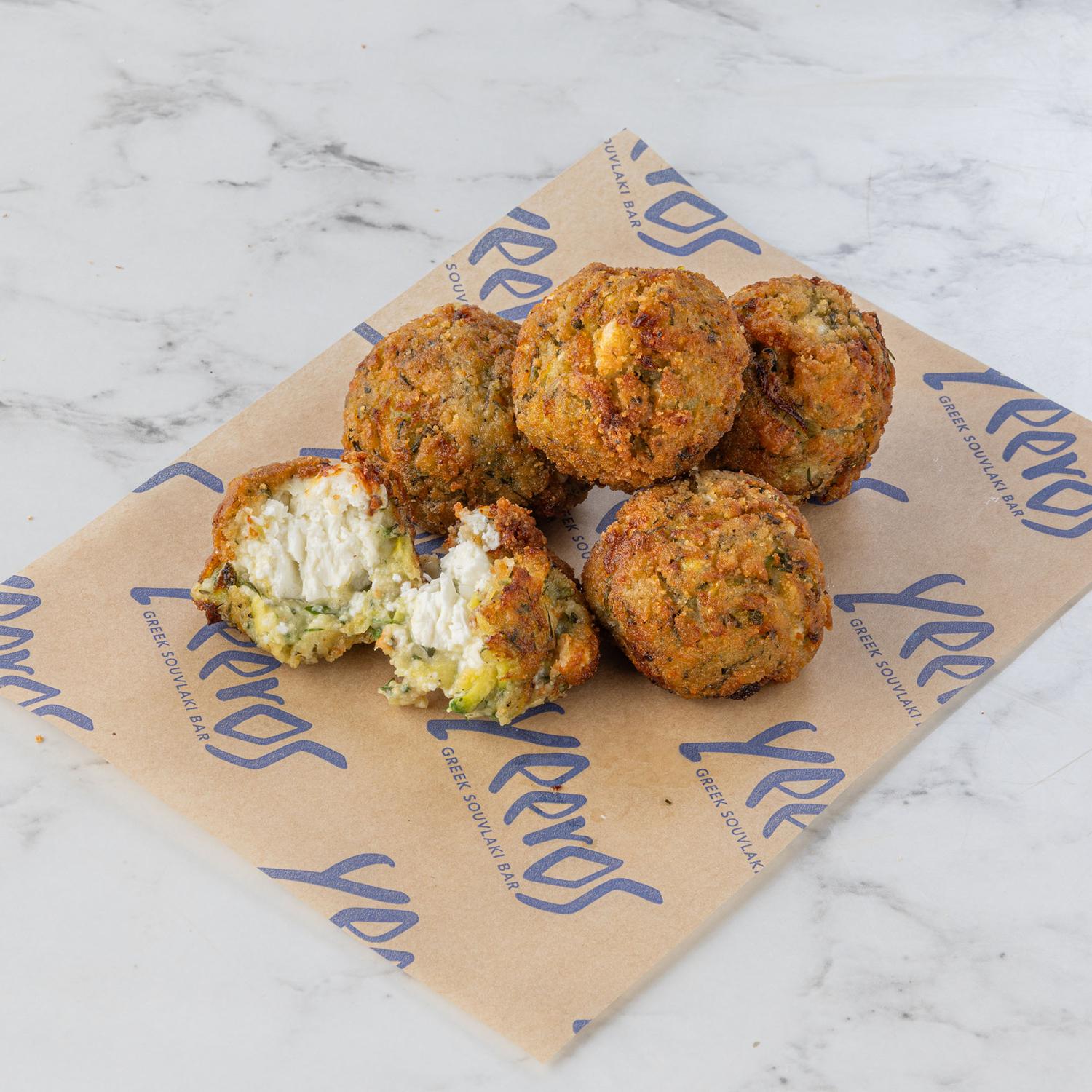 Zucchini Feta Fritters side