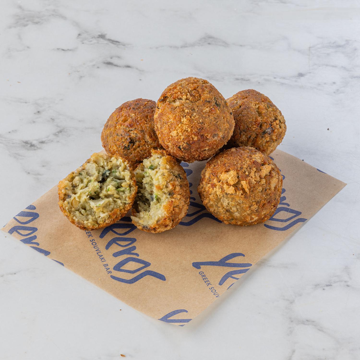 Yeeros Falafel side