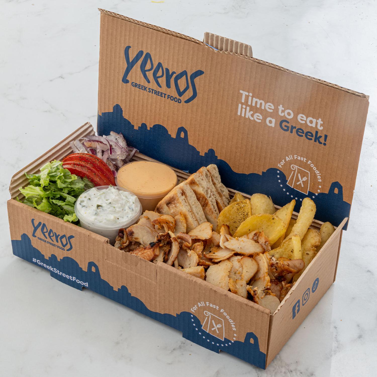 Chicken Gyros large pita box