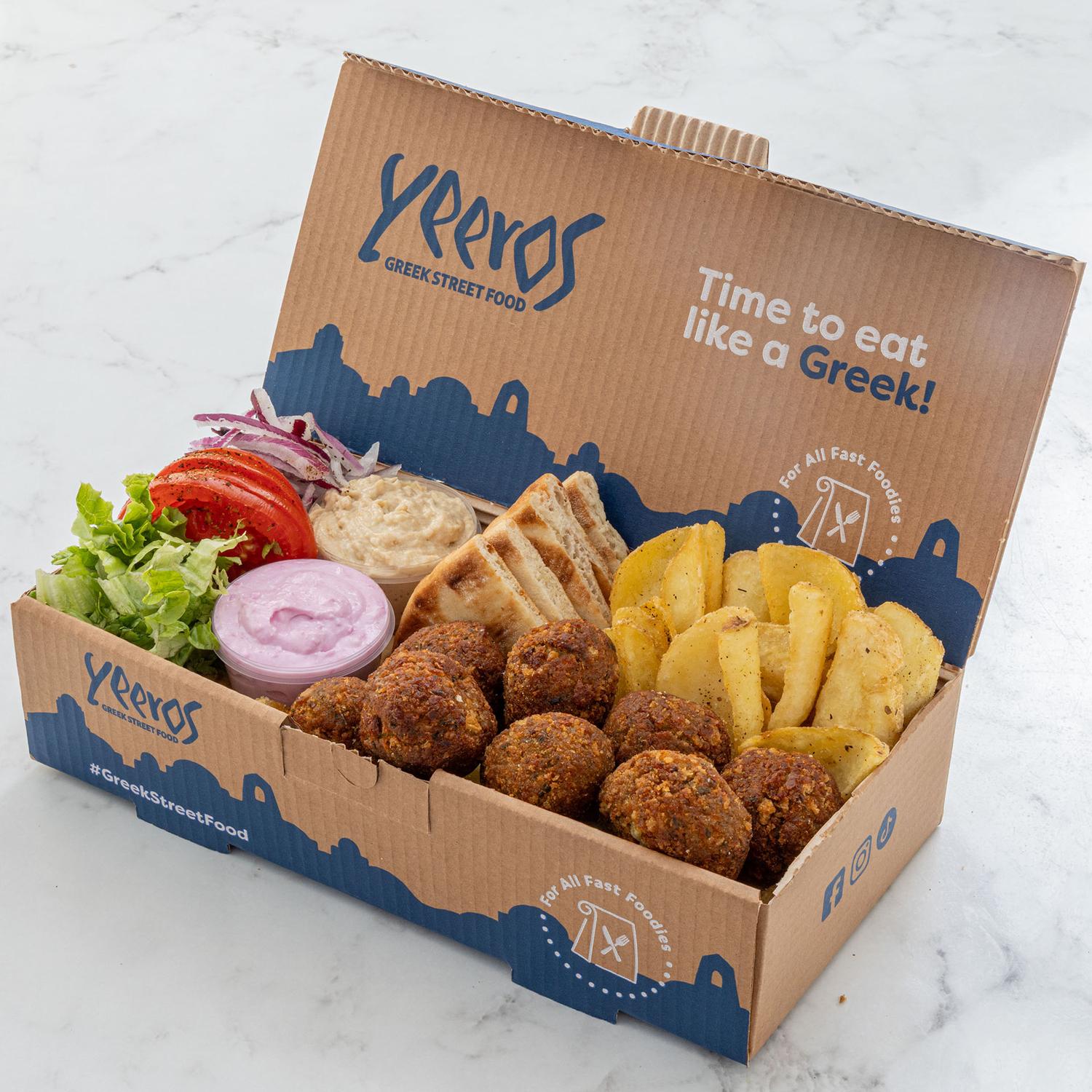 Yeeros Falafel Large Pita Box