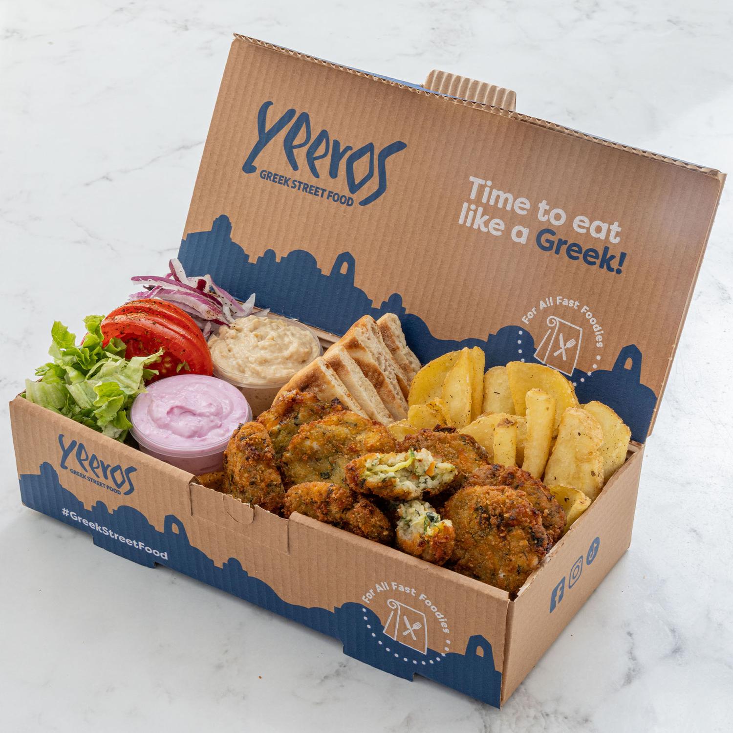Zucchini Feta Fritters Large Pita Box