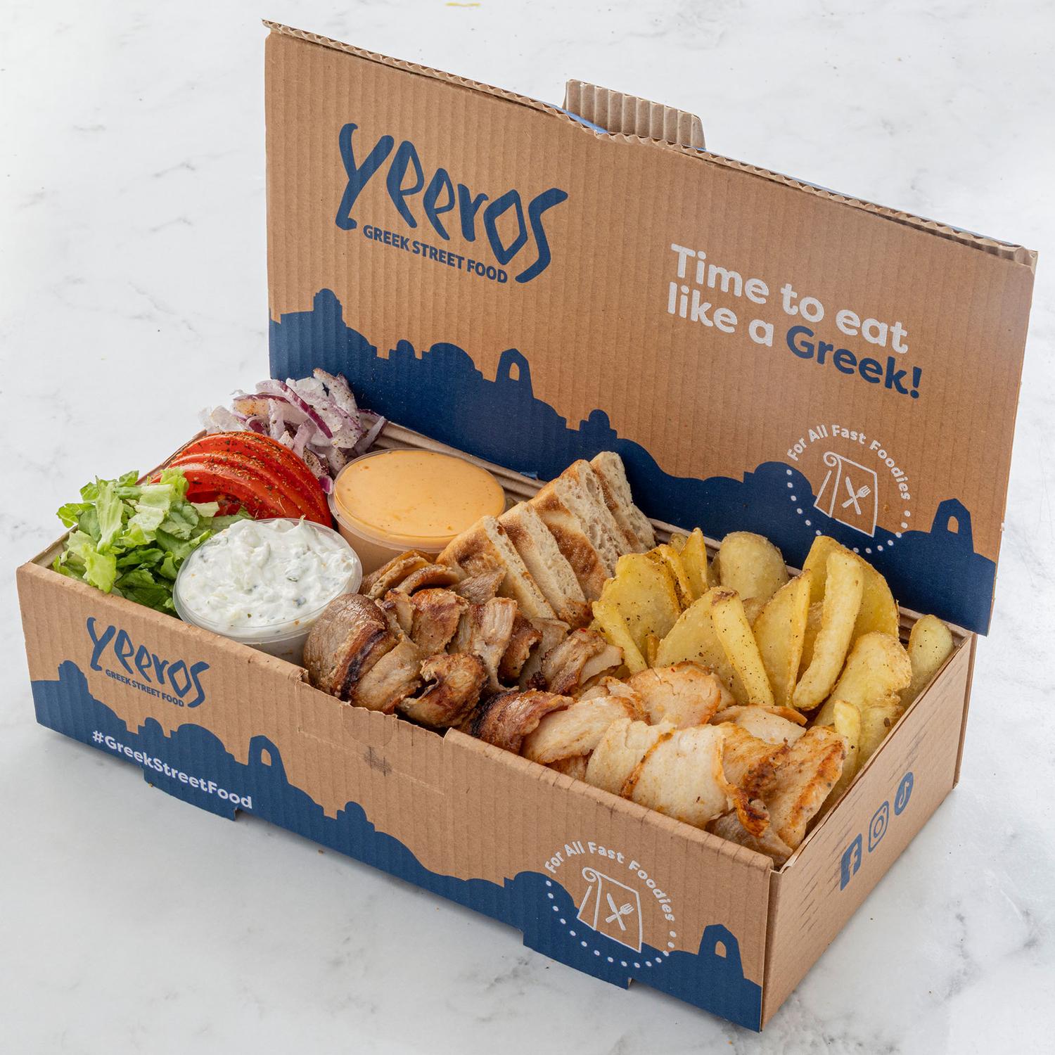 Chicken & Pork Gyros large pita box
