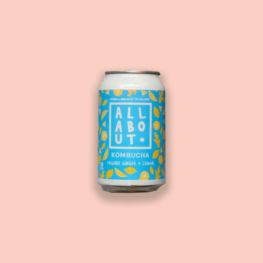 All About Kombucha Organic Ginger + Lemon