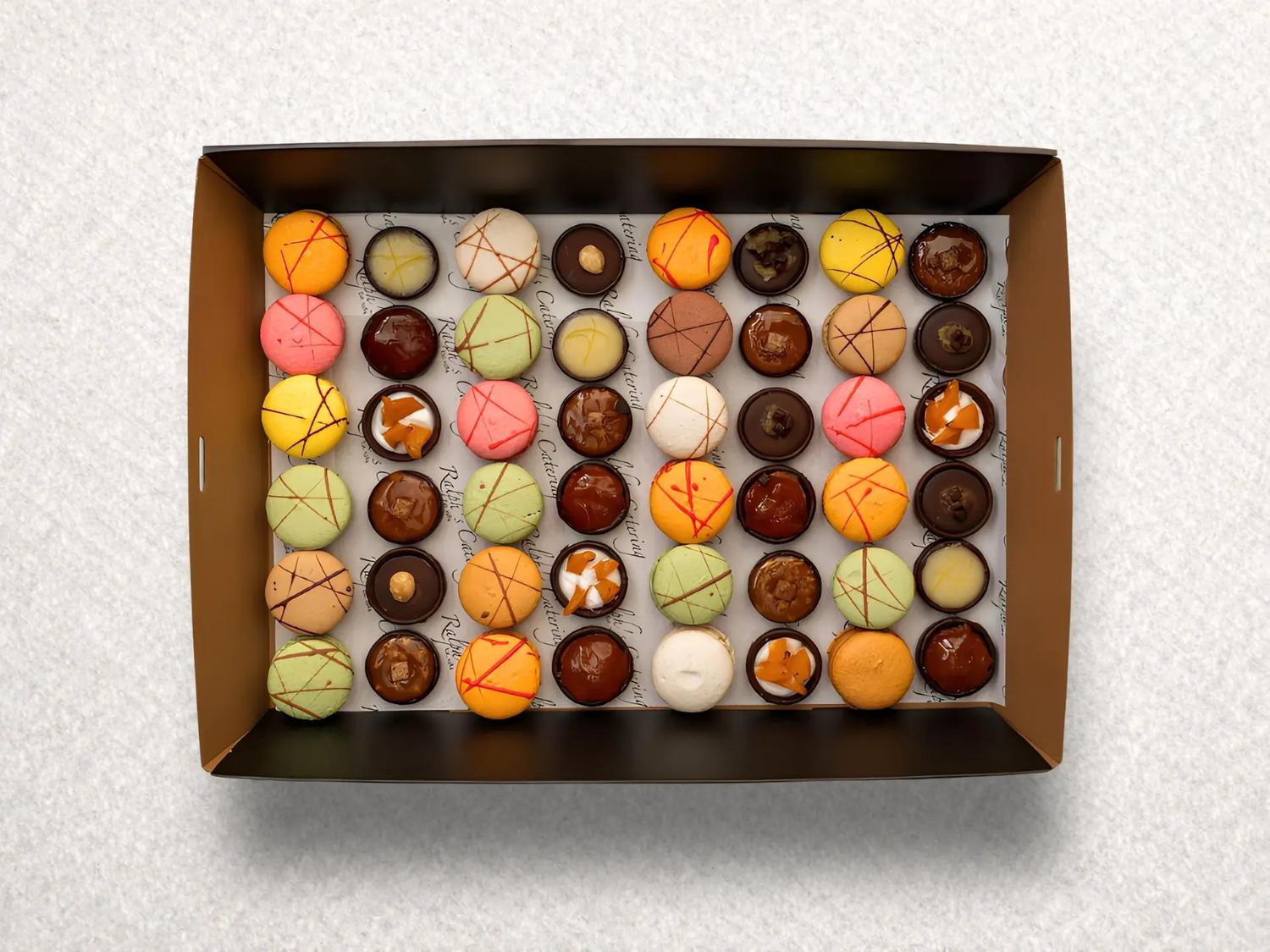 Mini Sweet Tarts & Mixed Macarons Box