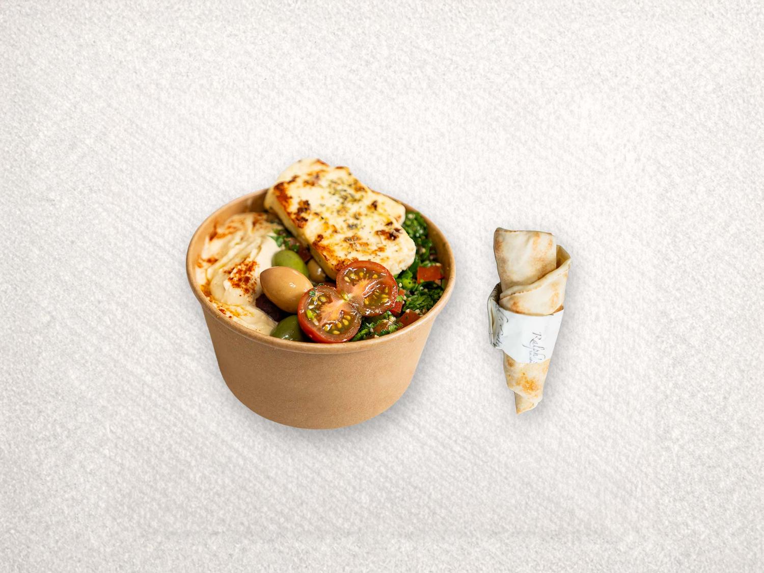 Grilled Halloumi Mezze Bowl