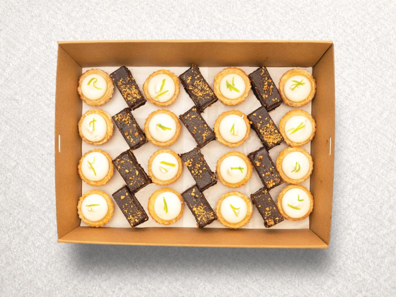 Mini GF Hazelnut Slices & Mini Citrus Tarts Box