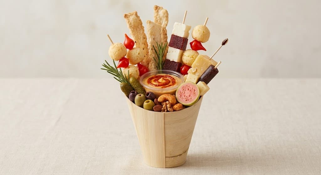 Vegetarian Festive Charcuterie Cone