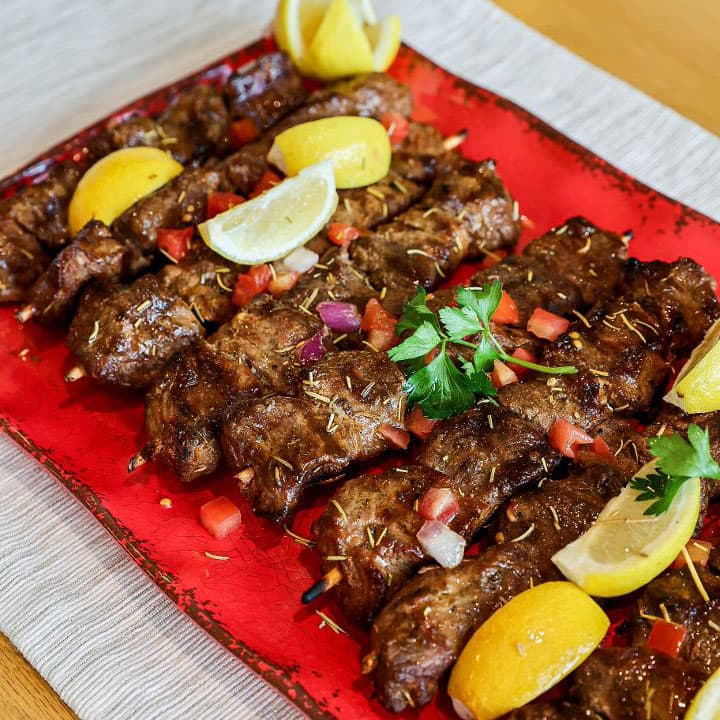 Lamb Souvlaki Tray (12 Skewers)