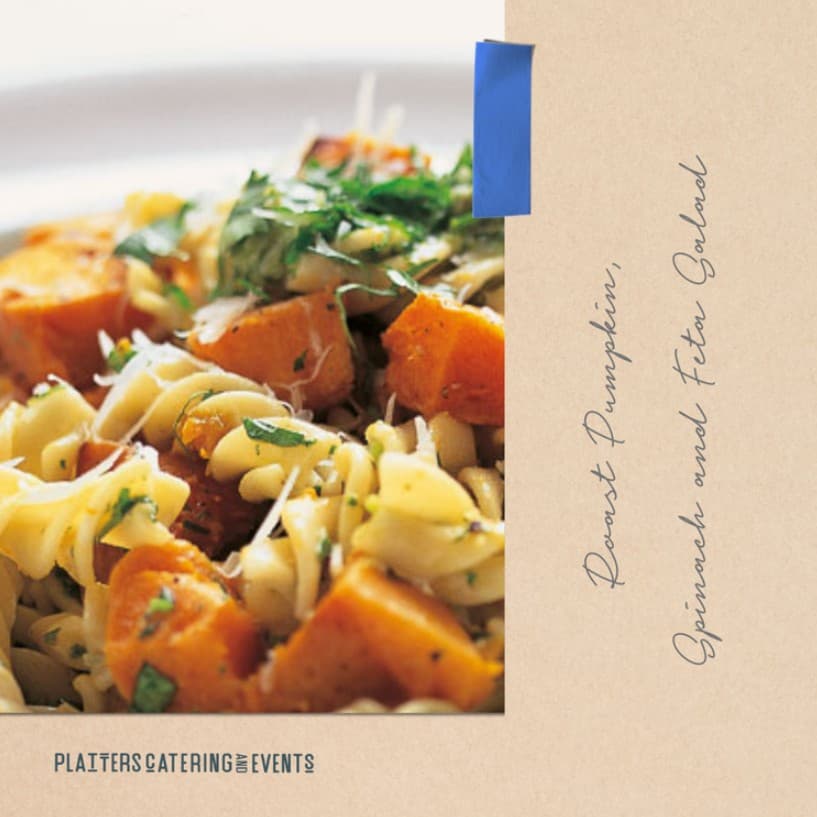 Roast Pumpkin, Spinach and Feta Salad