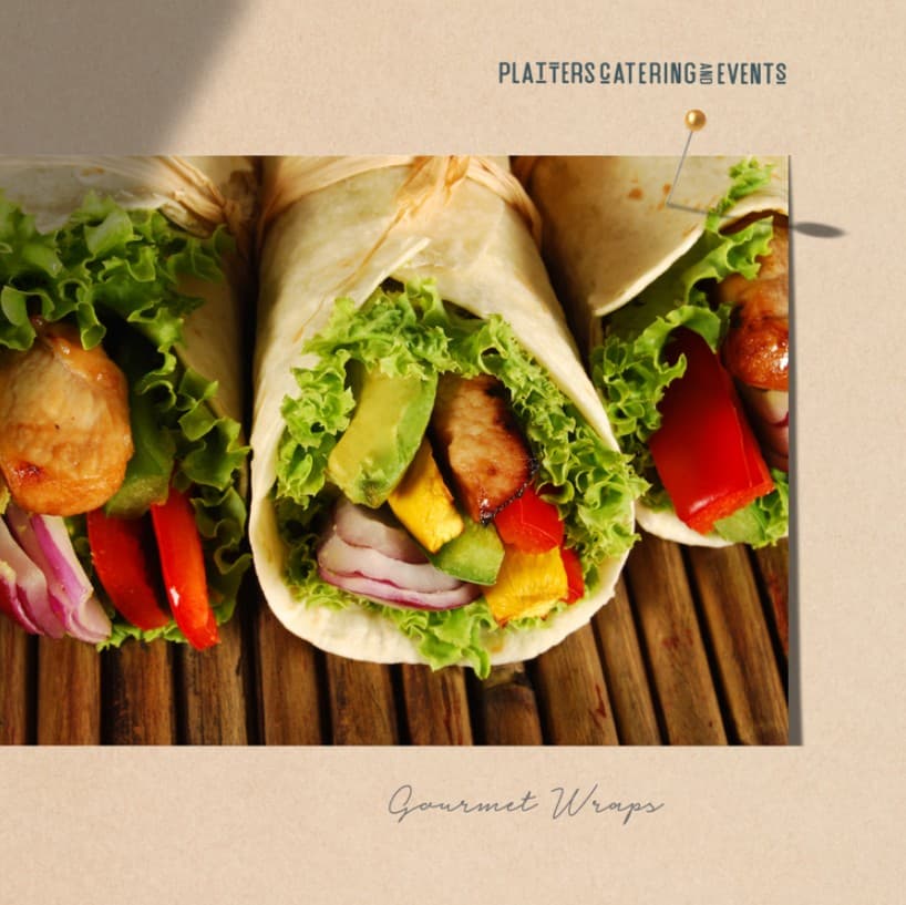 Gourmet Wrap Platter (12 Wraps cut in 1/2)