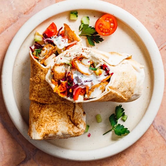 Chicken Schnitzel Wrap